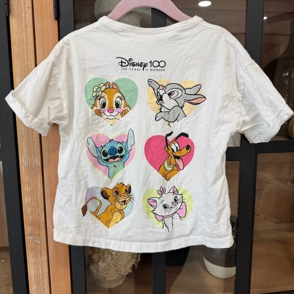 Zara Kids x Disney 100 Tee minnie mouse heart thumper dale marie simba toddler